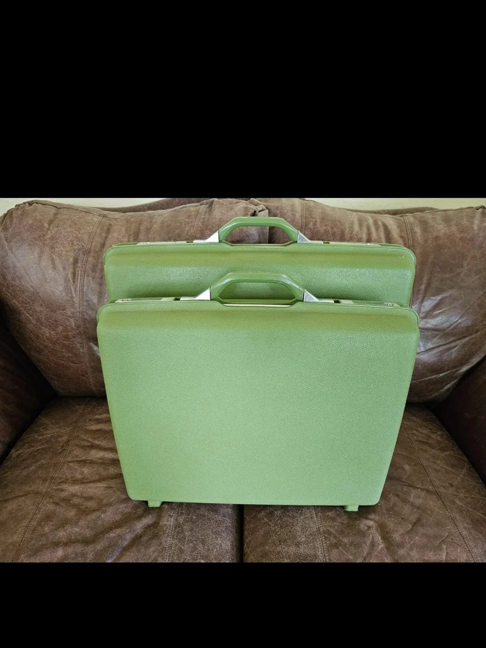 Vintage Samsonite Green Luggage Set